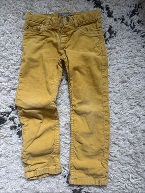 Bonpoint Slim Straight Corduroy Jeans in Mustard
